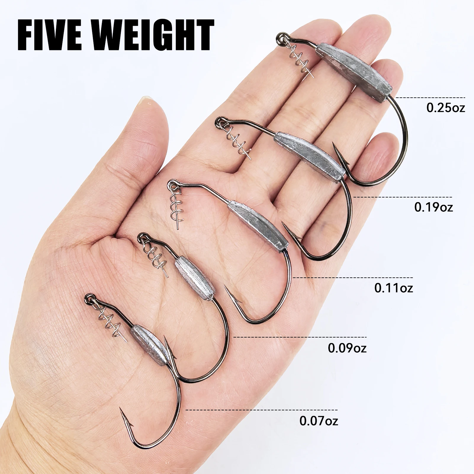 Cabezas de jig Twistlock Free Fisher anti-enredos para vinilo - imagen 4