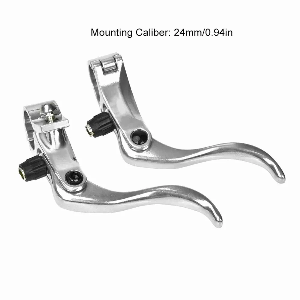 Manetas de freno aluminio 24mm para MTB – Negro/Plateado - imagen 4