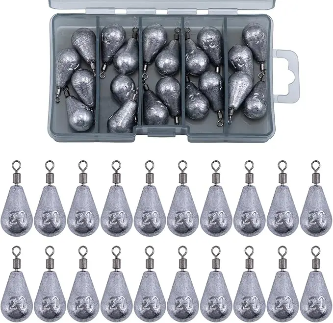 Empaque del conjunto de plomos de pesca Goture
