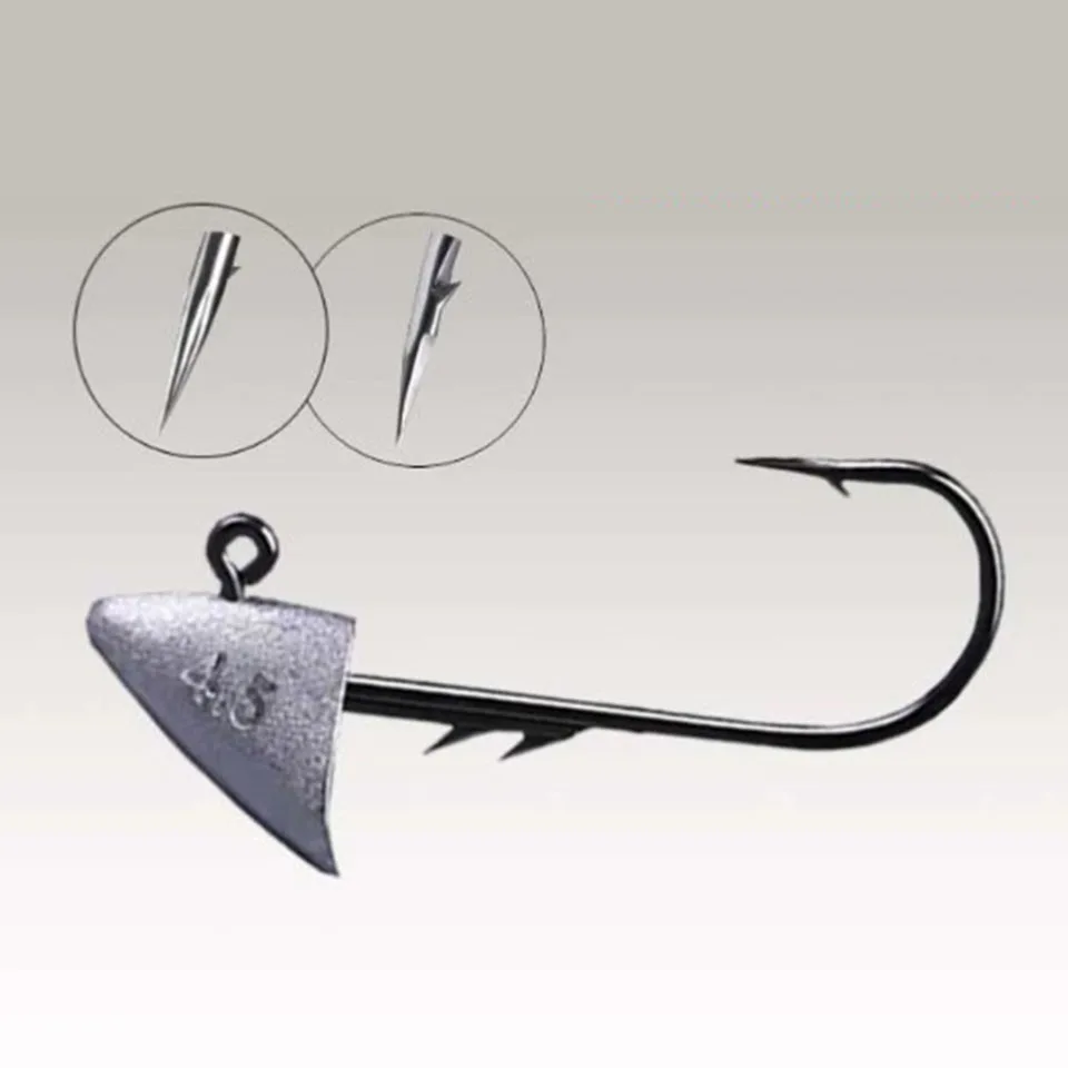 Anzuelo tipo jig para montaje con vinilo