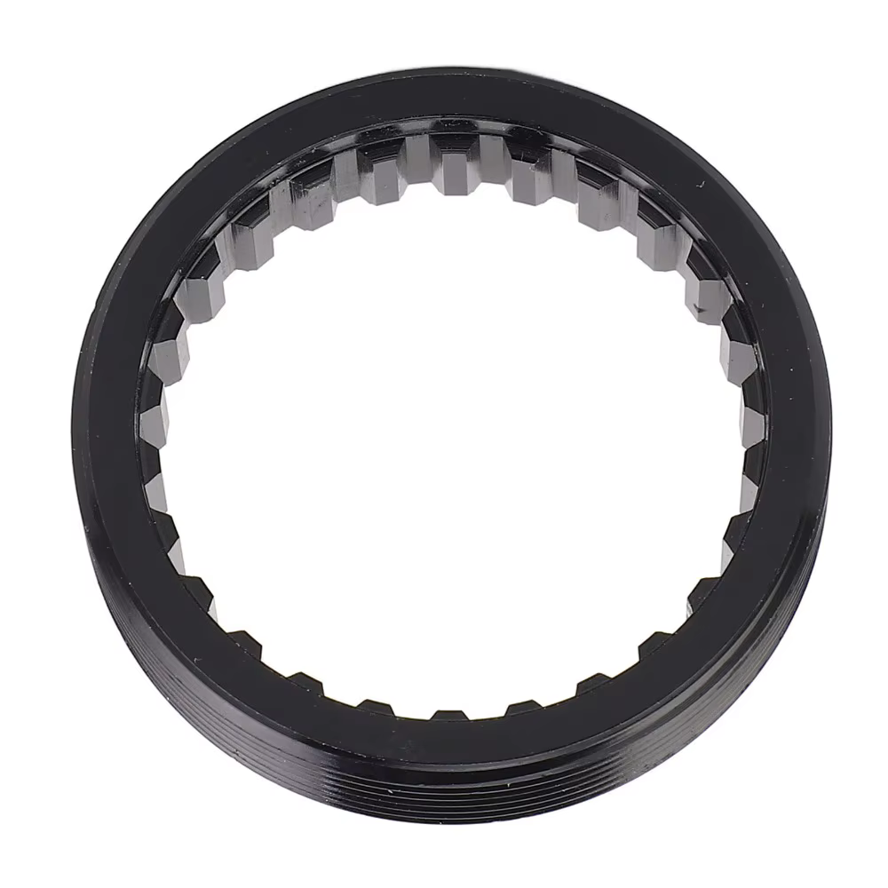 Anillo dentado para trinquete de bicicleta de aluminio negro