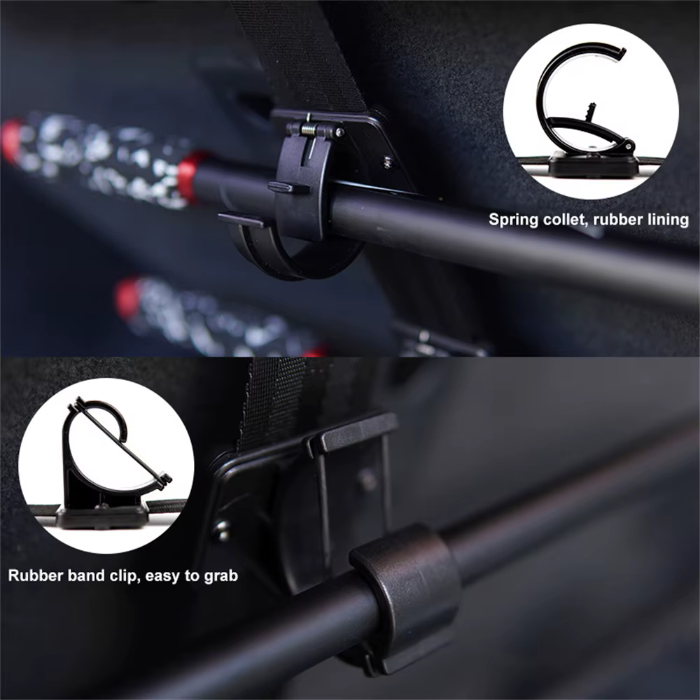 Portacañas ajustable con pinza para asiento de barco