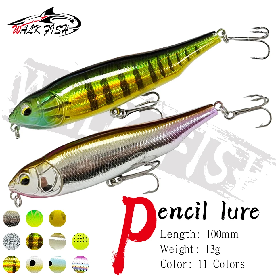 WALK FISH Wobbler flotante tipo lápiz para lubina y lucio marino - imagen 5