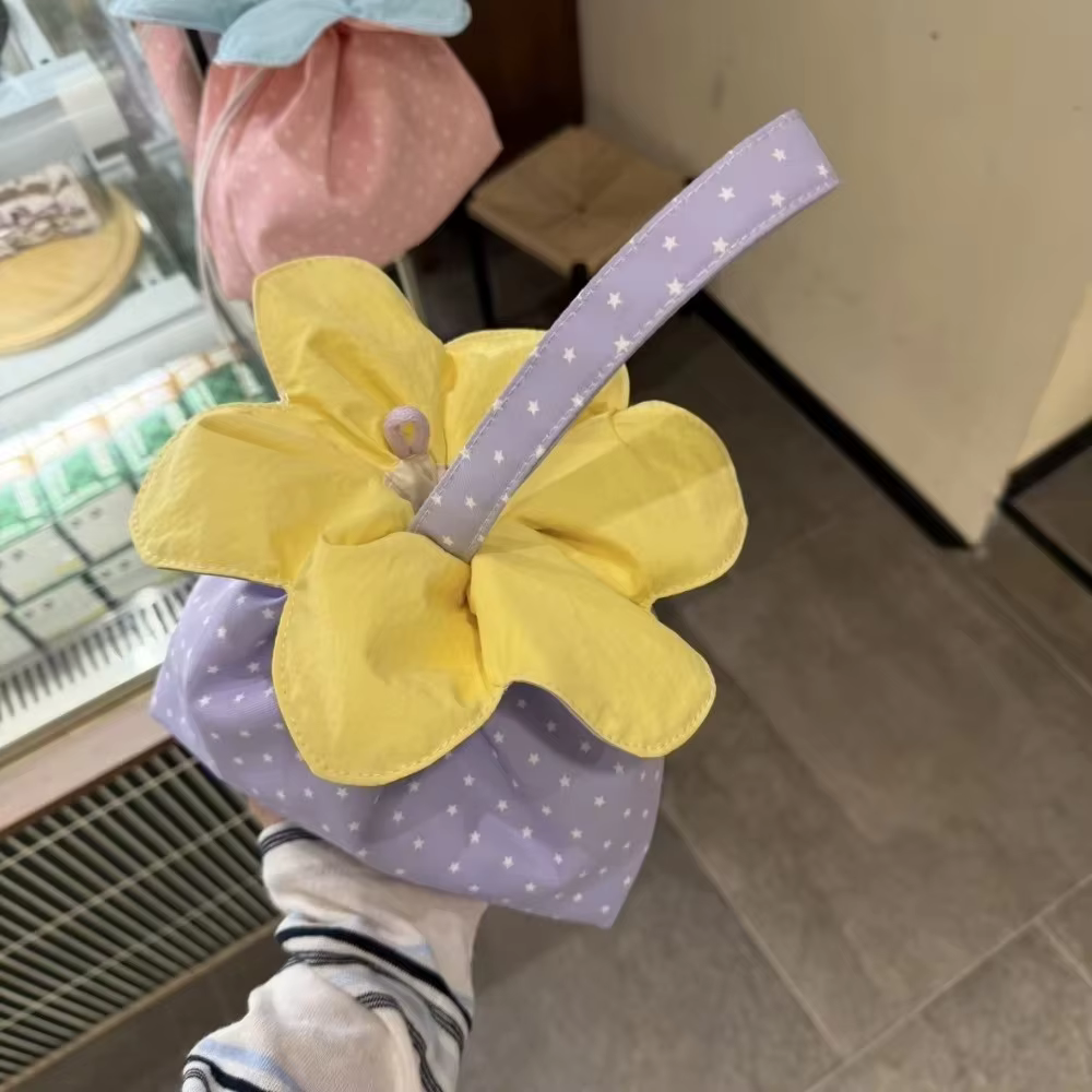 Bolso de cordón floral – Poliéster resistente y ligero