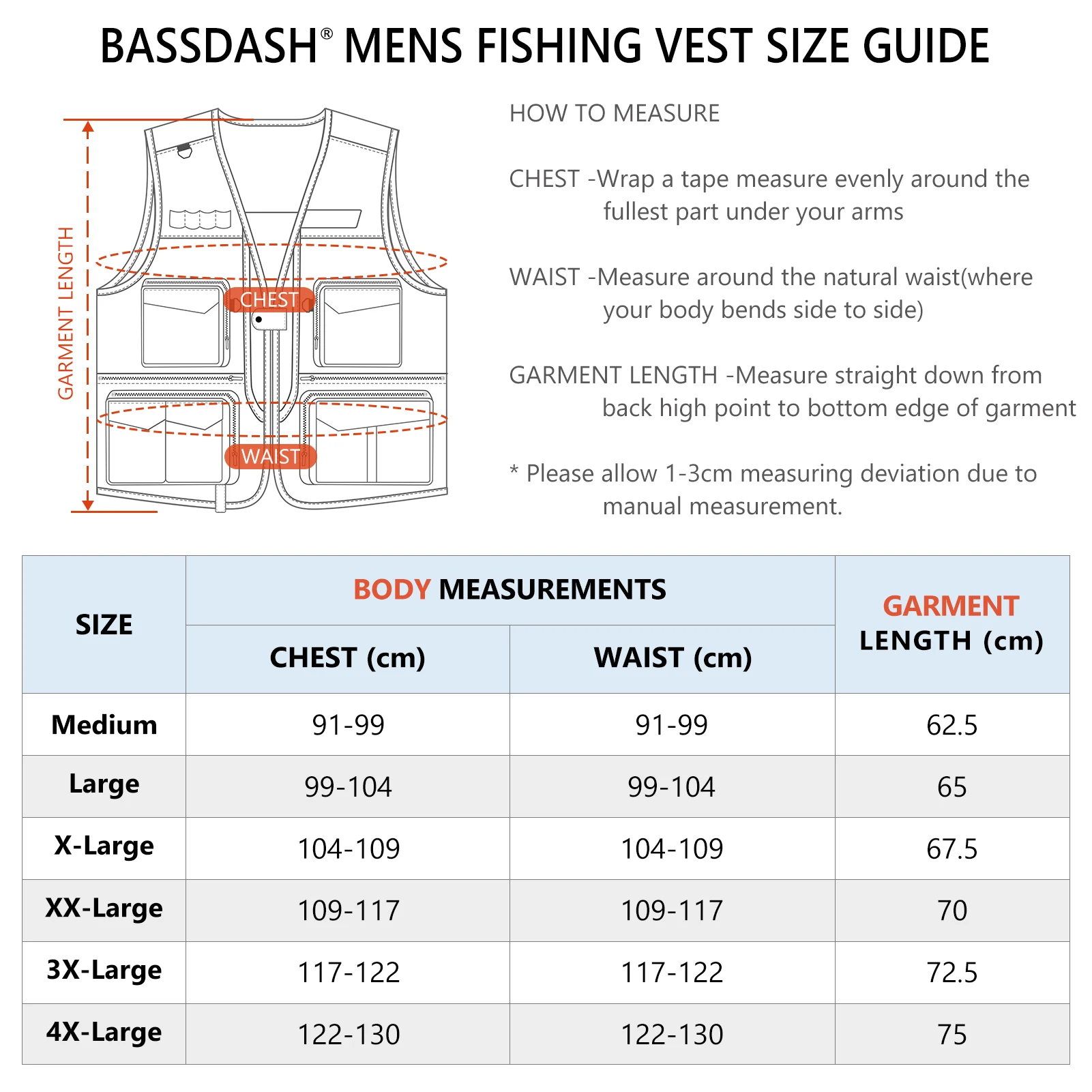 BASSDASH FV14 chaleco de pesca con múltiples bolsillos y espalda de malla - imagen 4