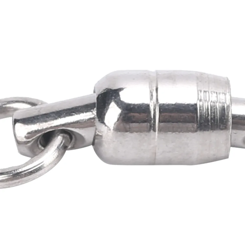 Conector giratorio de doble acción con acabado plateado