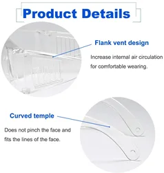 Gafas de seguridad antivaho y antisalpicaduras con ventilación lateral
