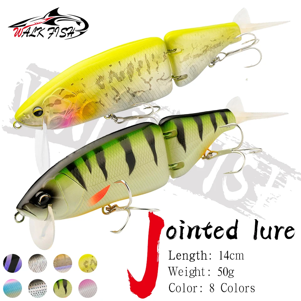 WALK FISH Swimbait articulado para depredadores, wobbler lucio