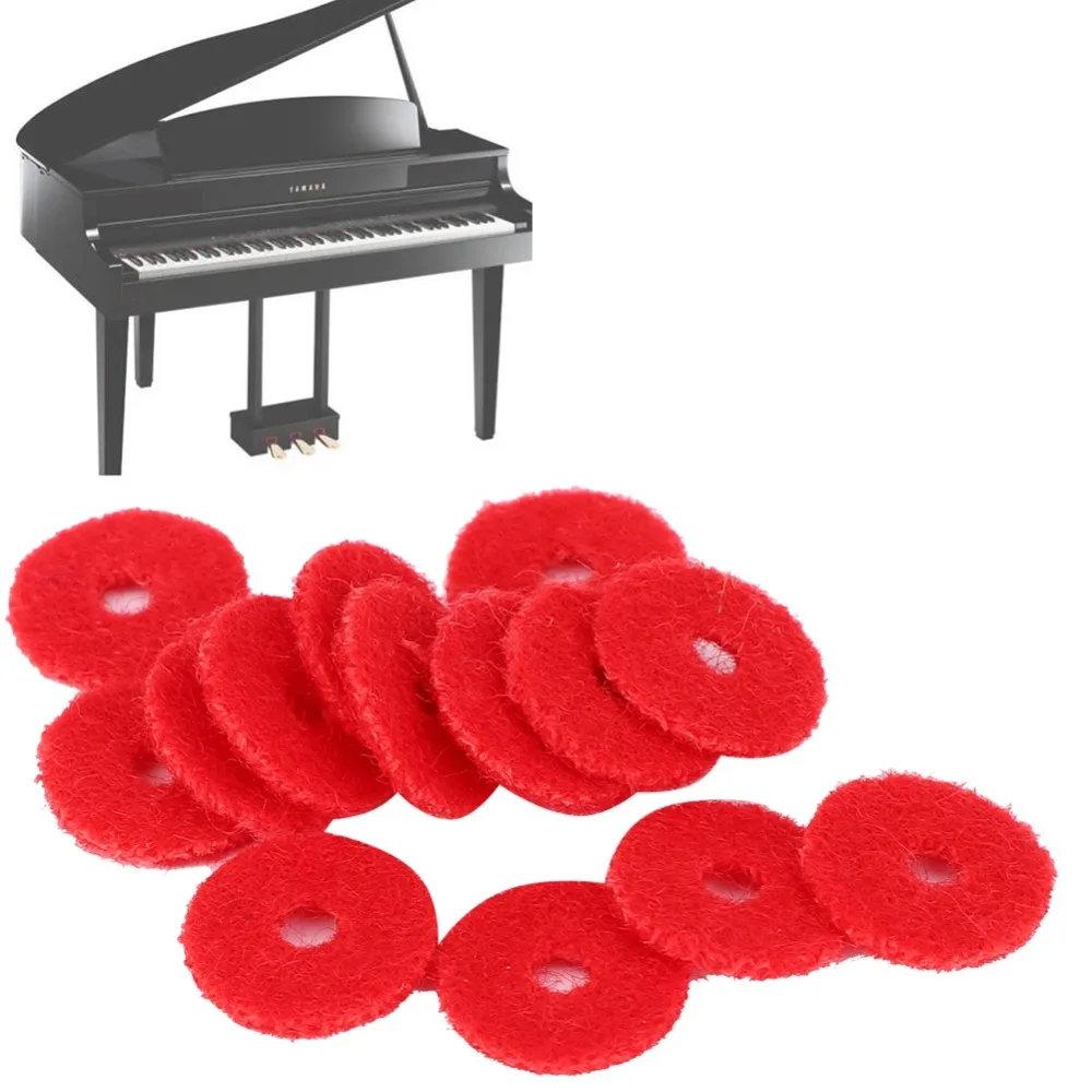 Juntas de fieltro para piano rojo con perforación - imagen 4