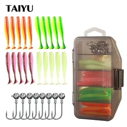 Taiyu Jig Heads 8 uds + Señuelos Blandos 24 uds