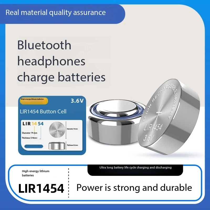 Batería de botón de acero LIR1454 para auriculares Bluetooth TWS - imagen 3