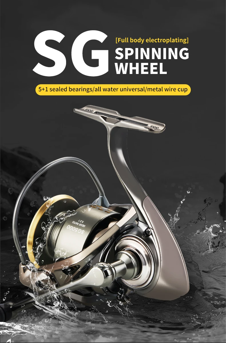 Carrete de spinning DEUKIO en uso