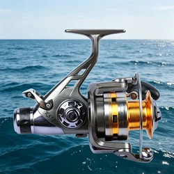Carrete de pesca giratorio alta relación de engranajes aluminio