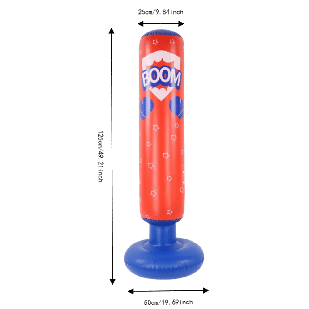 Saco de boxeo inflable PVC con base ponderada y soporte propio - imagen 4
