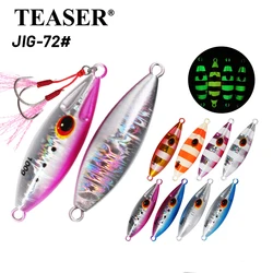 Jig Slow Bee Teaser J72 30-120g – Placa hierro hundimiento lento para costa nocturna