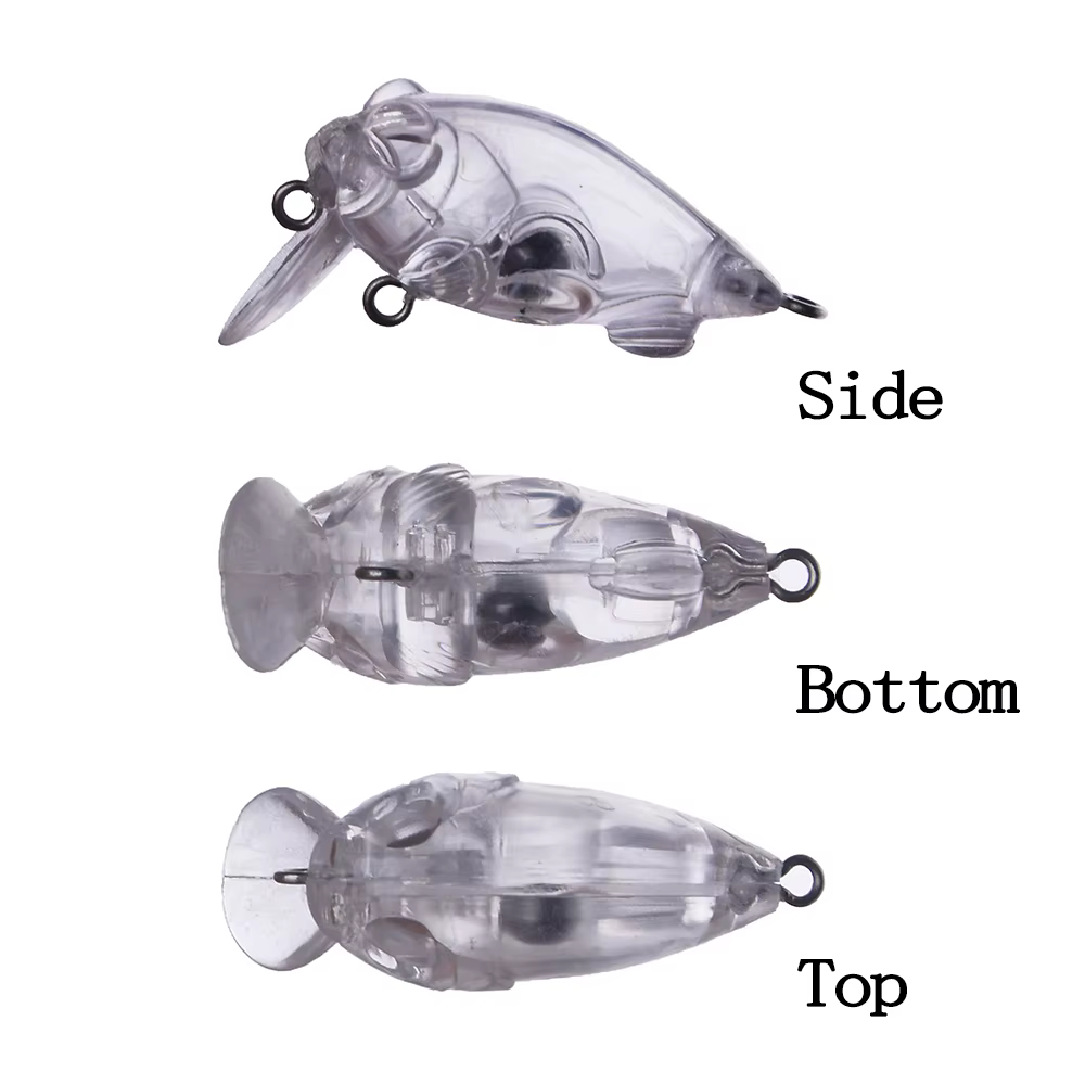 Chan'sHuang Mini Crankbait sin pintar – Señuelo artificial para montar - imagen 3