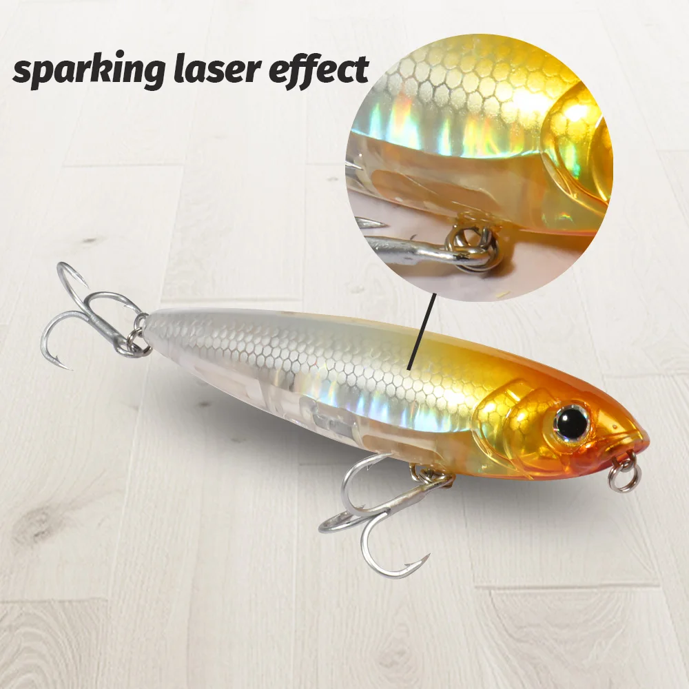 Señuelo Popper GOBAIT – Flotante con Sonajero Interno y Ojos 3D - imagen 3