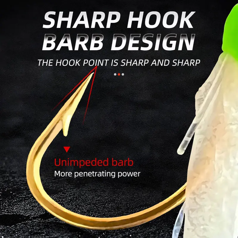 ShareShark plataforma de pesca con anzuelo luminoso y piel de pescado