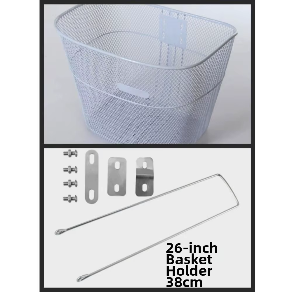 Cesta Delantera Bicicleta Grande Ajustable de Metal – Fija Tipo Mochila - imagen 3