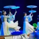 Sombrilla Hanfu de papel encerado, borlas en seda y estilo antiguo - imagen 4
