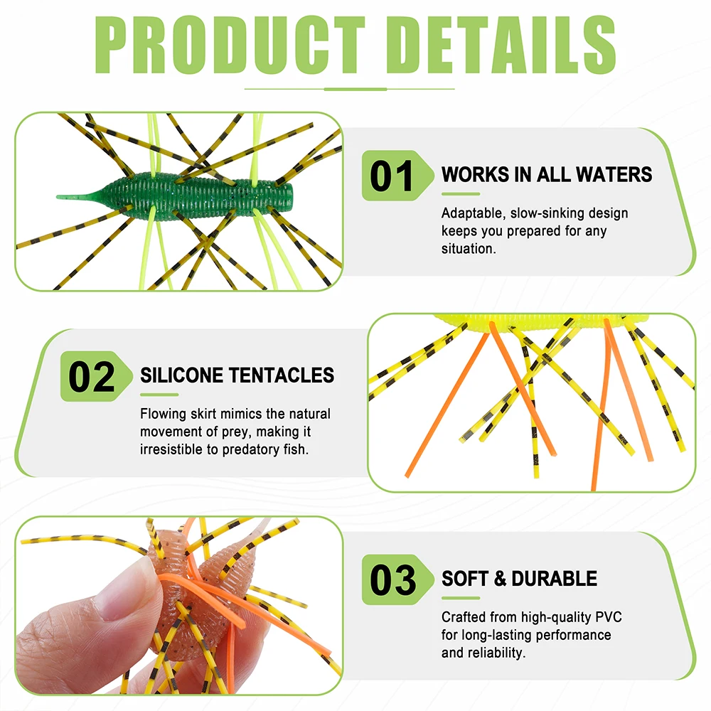 Señuelos tentáculo para lubina: Drop Shot, Wacky Rig y Jig Head - imagen 2