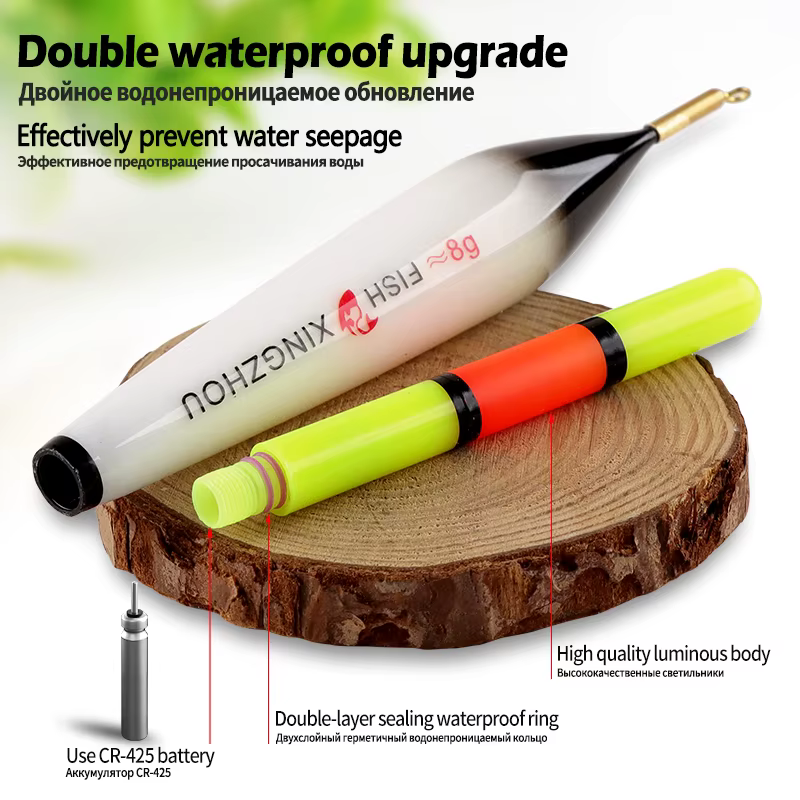 Flotador LED recargable USB para pesca nocturna