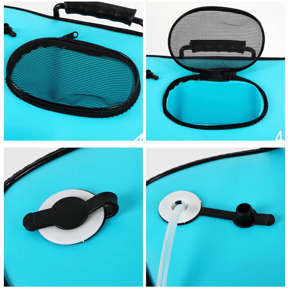 Cubo de pesca plegable con bolsa lateral y caja organizadora - imagen 2