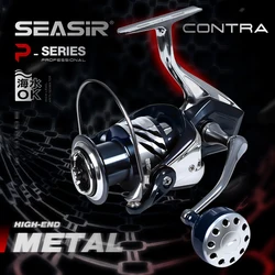 SEASIR Contra Spinning – Carrete metálico para pesca de grandes peces