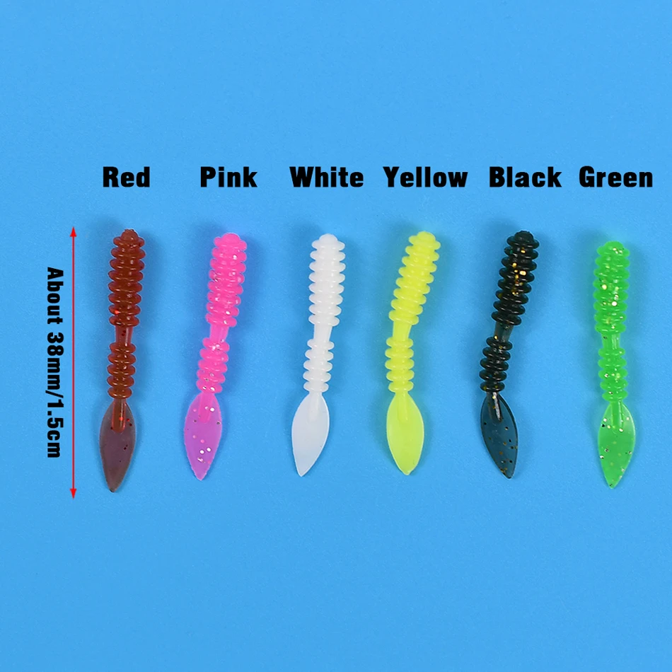 Kit de 12 señuelos de silicona TPR flotantes para pesca de lubina y pez roca