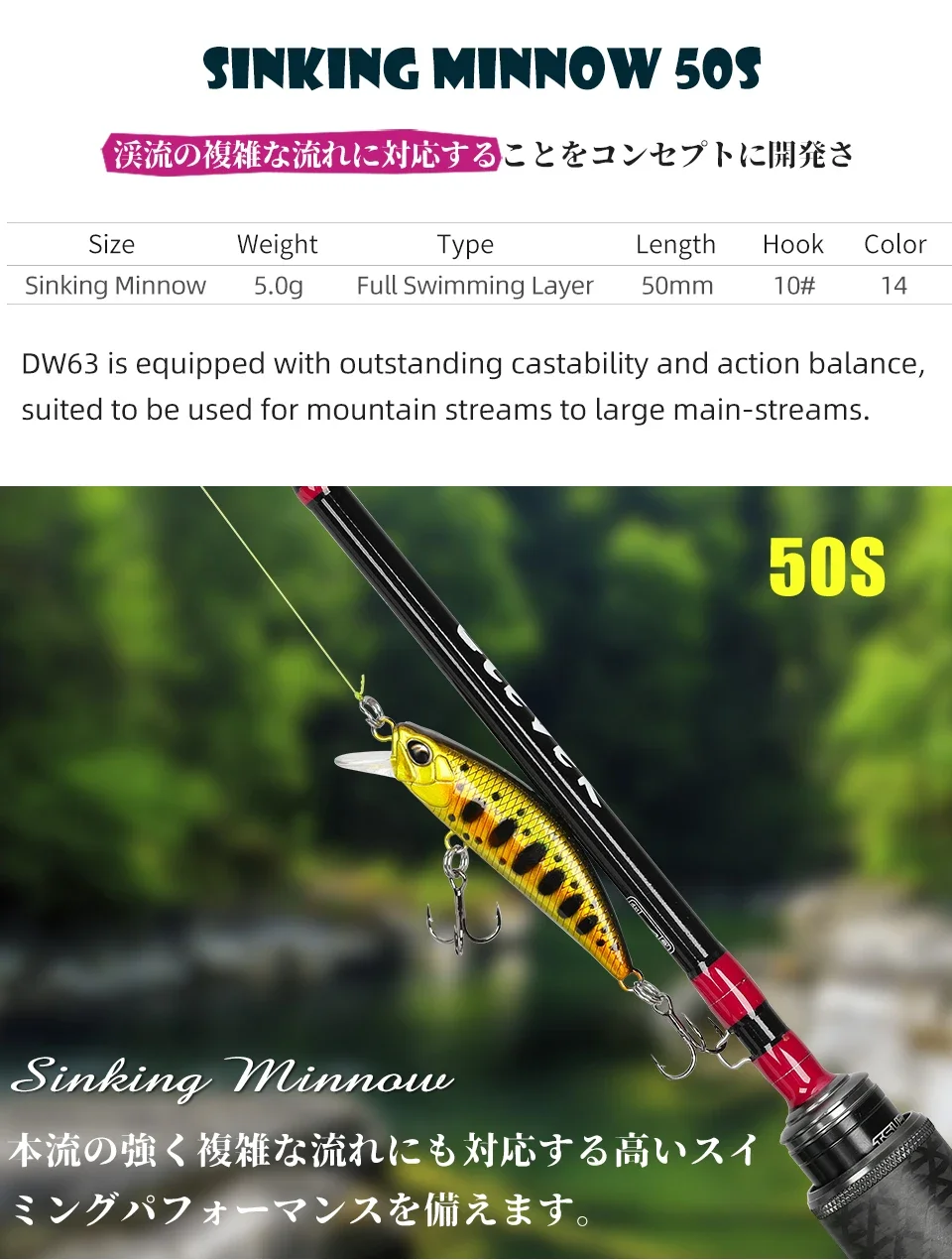 Gama completa de colores TSURINOYA DW63