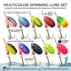 Spinnerbait metálicos multicolor con acabado plateado para pesca - imagen 3