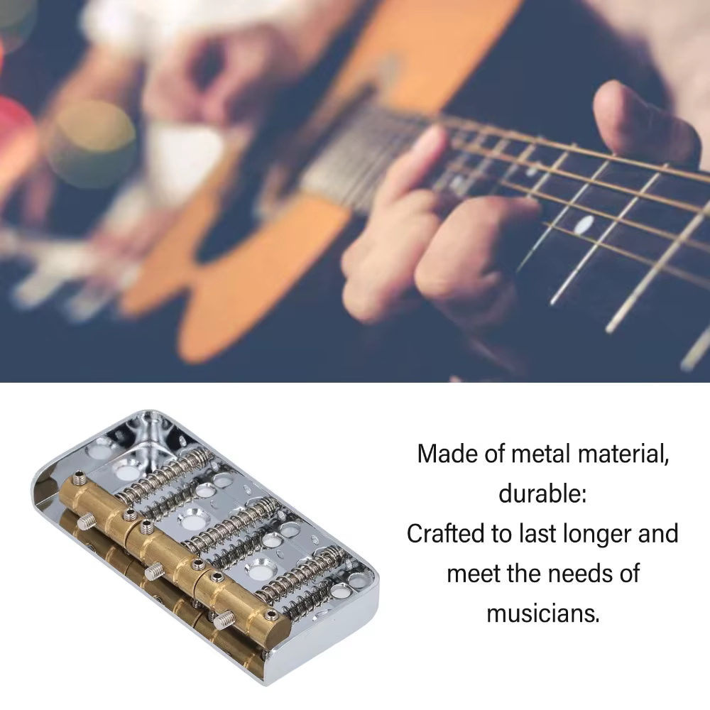 Puente Guitarra TL 3 Selletas – Plateado Metálico - imagen 3