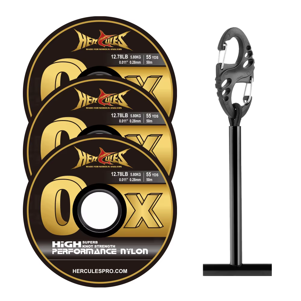 HERCULES Tippet de nailon para pesca con mosca 0X-7X