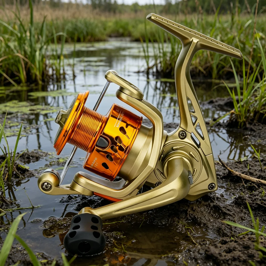 Carrete de pesca con freno máximo y manivela reversible - imagen 5