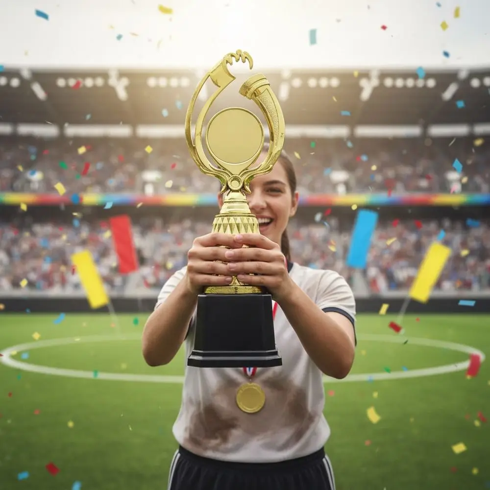 Trofeo en enfoque de producto