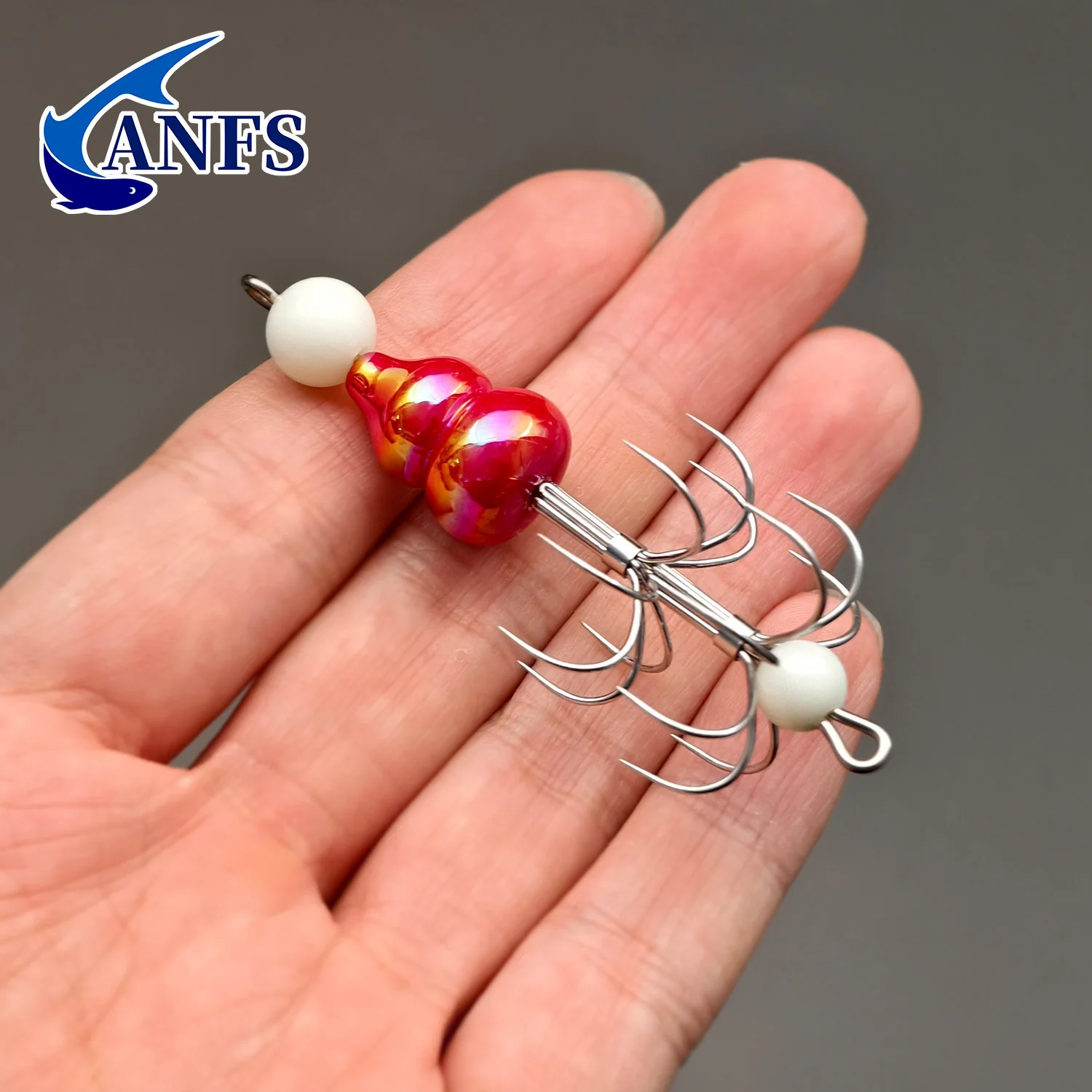 Kit con 4 señuelos para pesca nocturna de calamar