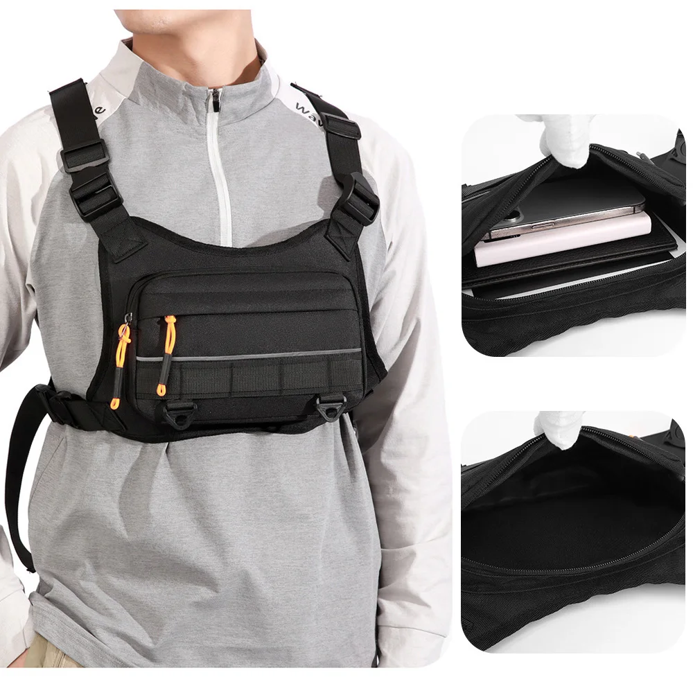 Riñonera táctica impermeable para pesca y ciclismo, bolsa pecho - imagen 4