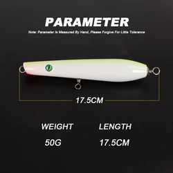 TOLU NEW Popper de madera para pesca de superficie, cebo duro