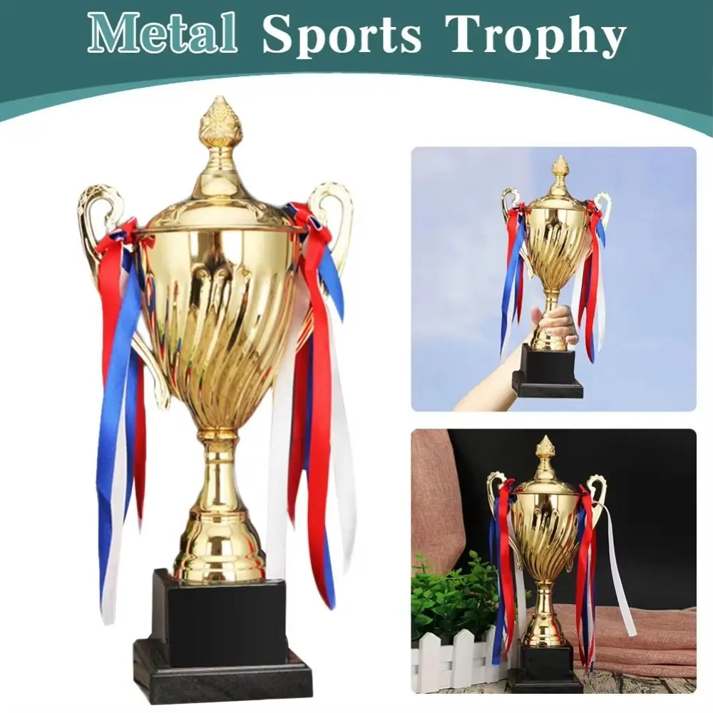 Trofeo dorado de metal para campeonatos de pesca deportiva - imagen 5