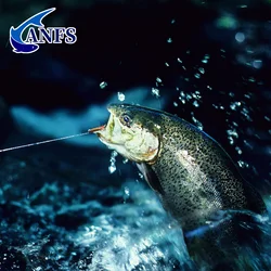 ANFS Moscas húmedas para trucha, larva Caddis atadas a mano