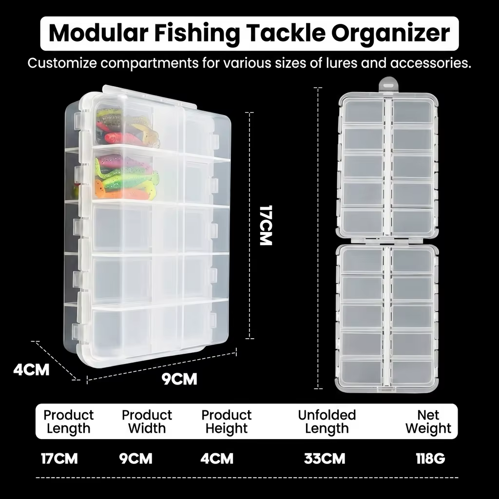 Caja Aparejos Plegable Modular ABS – Organizadora para Pesca - imagen 2