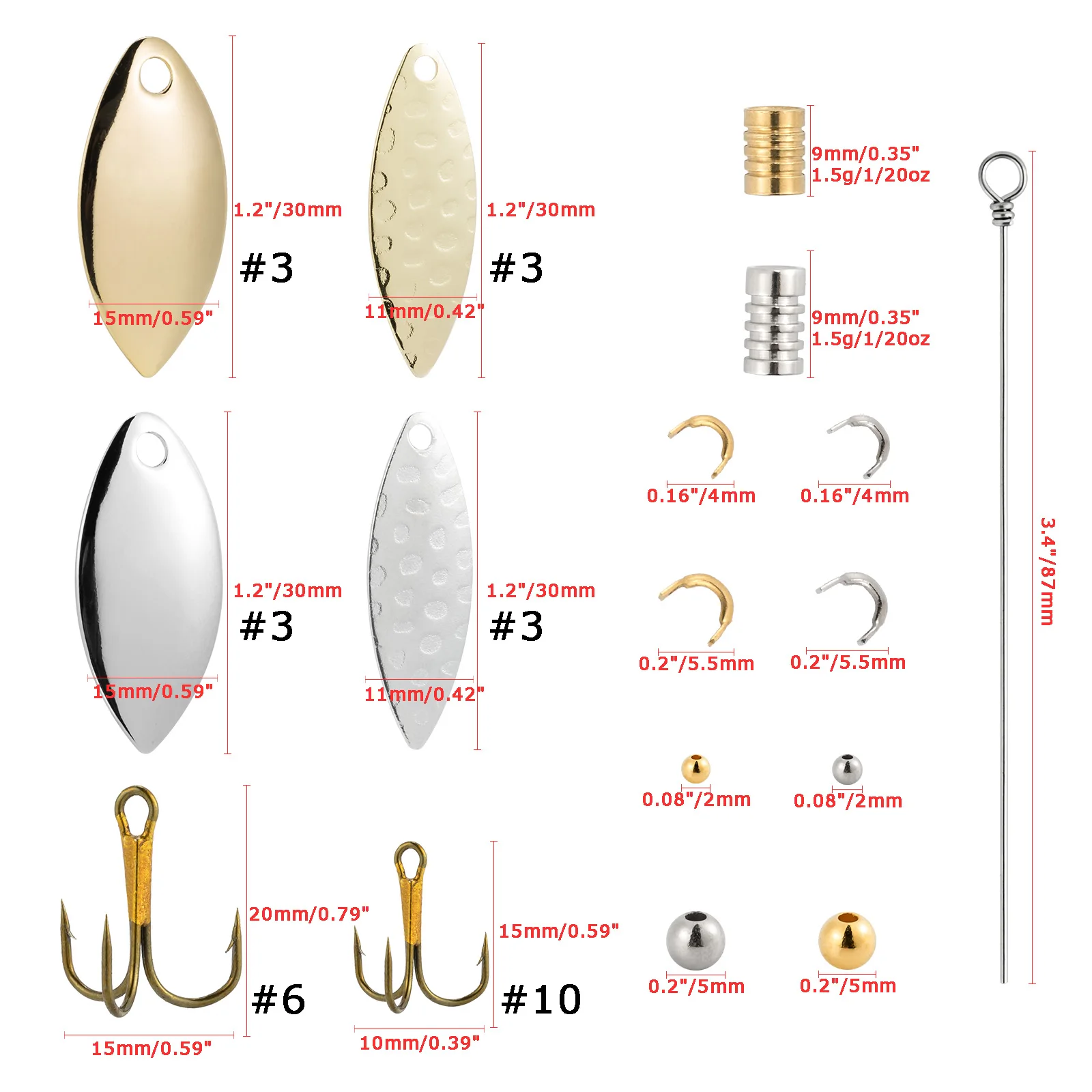 Spinnerbait kit de fabricacion para lubina y trucha - imagen 3