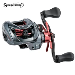 Carrete de pesca Sougayilang PRO DC freno electrónico y manivela corta