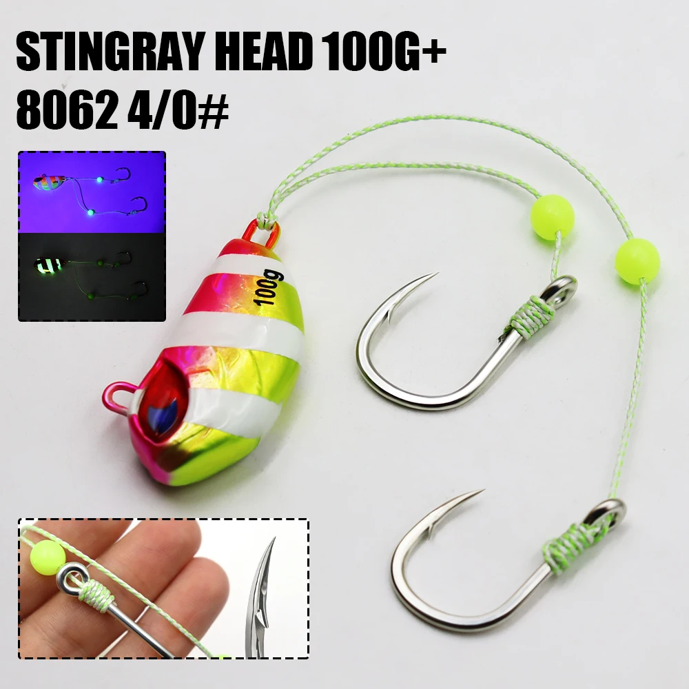 Señuelo jig ZYZHE 100 g con anzuelo BKK