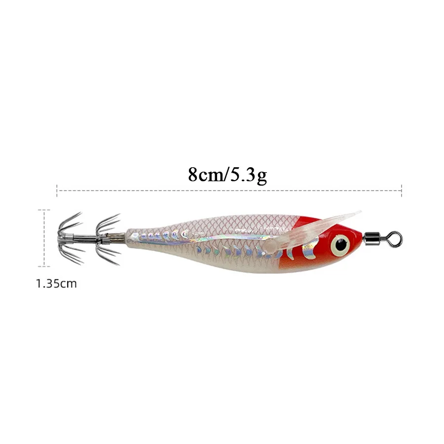 Jig de calamar luminiscente con anzuelo para pesca artificial - imagen 2