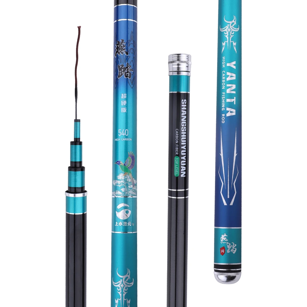 Caña telescópica ultraligera de carbono FISHINGFANS para carpas