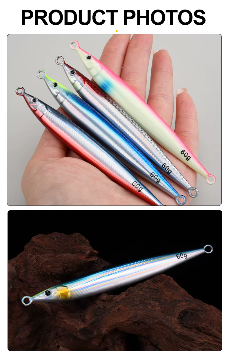 Comparativa de pesos del jig TEASER J87B: 60g, 80g y 100g