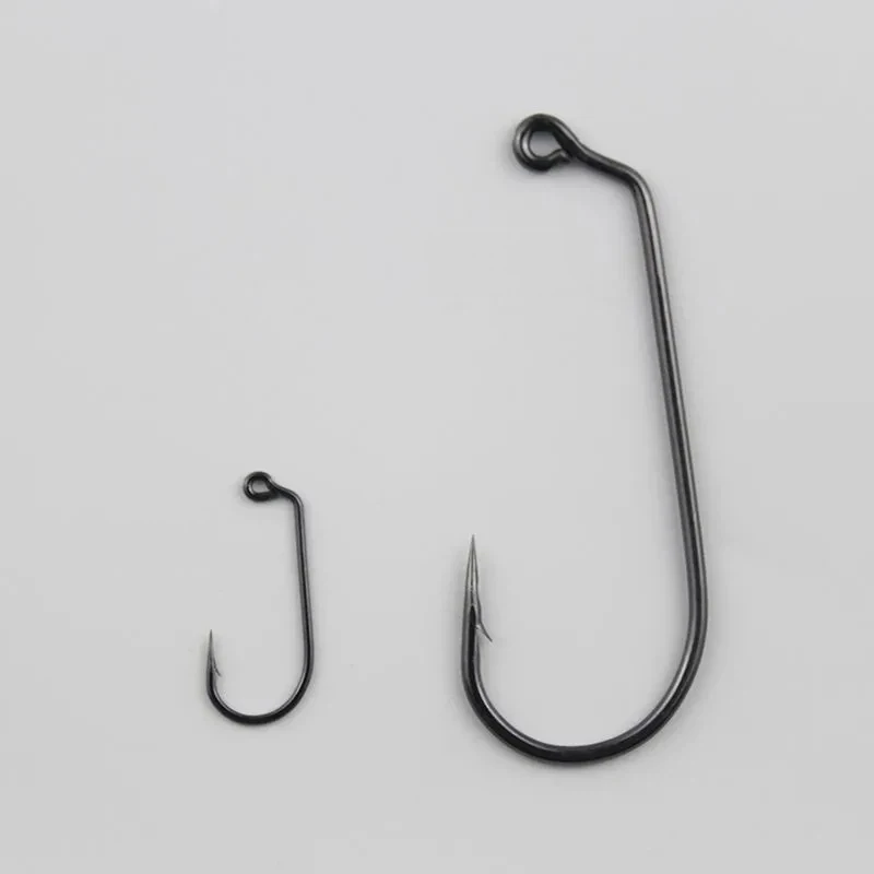 Anzuelos Jig Head de acero al carbono con vástago curvo y púas - imagen 2