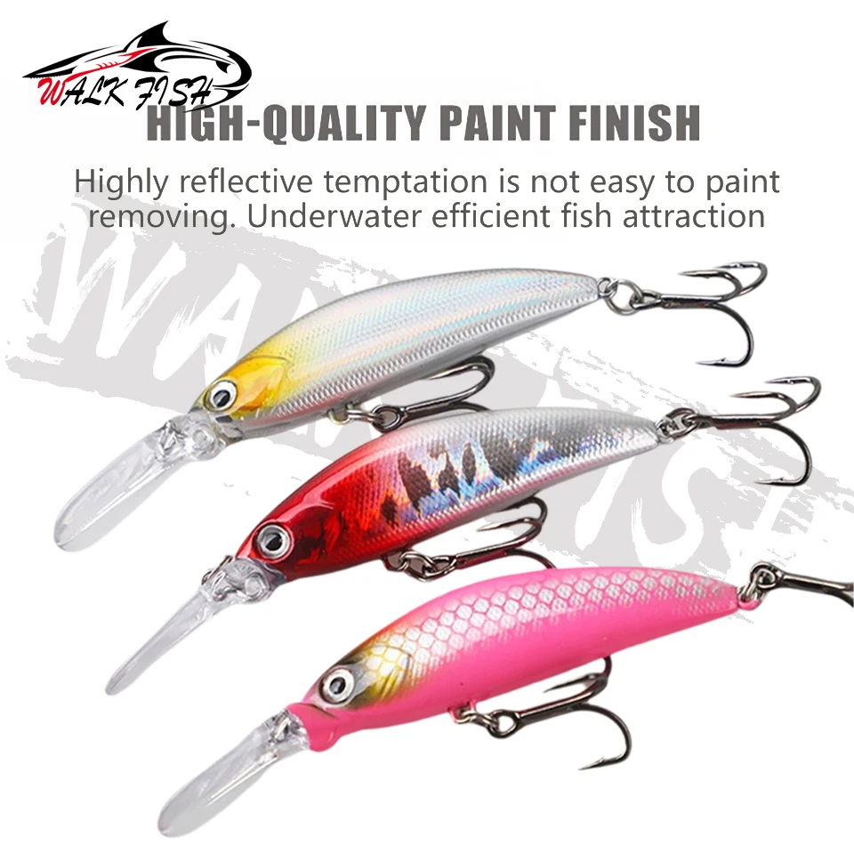 WALK FISH Señuelo Minnow hundimiento lances largos para lubina, lucio - imagen 2