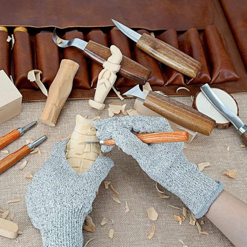 Set de tallado en madera: cuchillos manuales y limas para principiantes - imagen 3